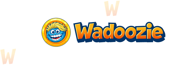 Full Wadoozie logo with dotted grid and W-height clear space guides on the top and left.